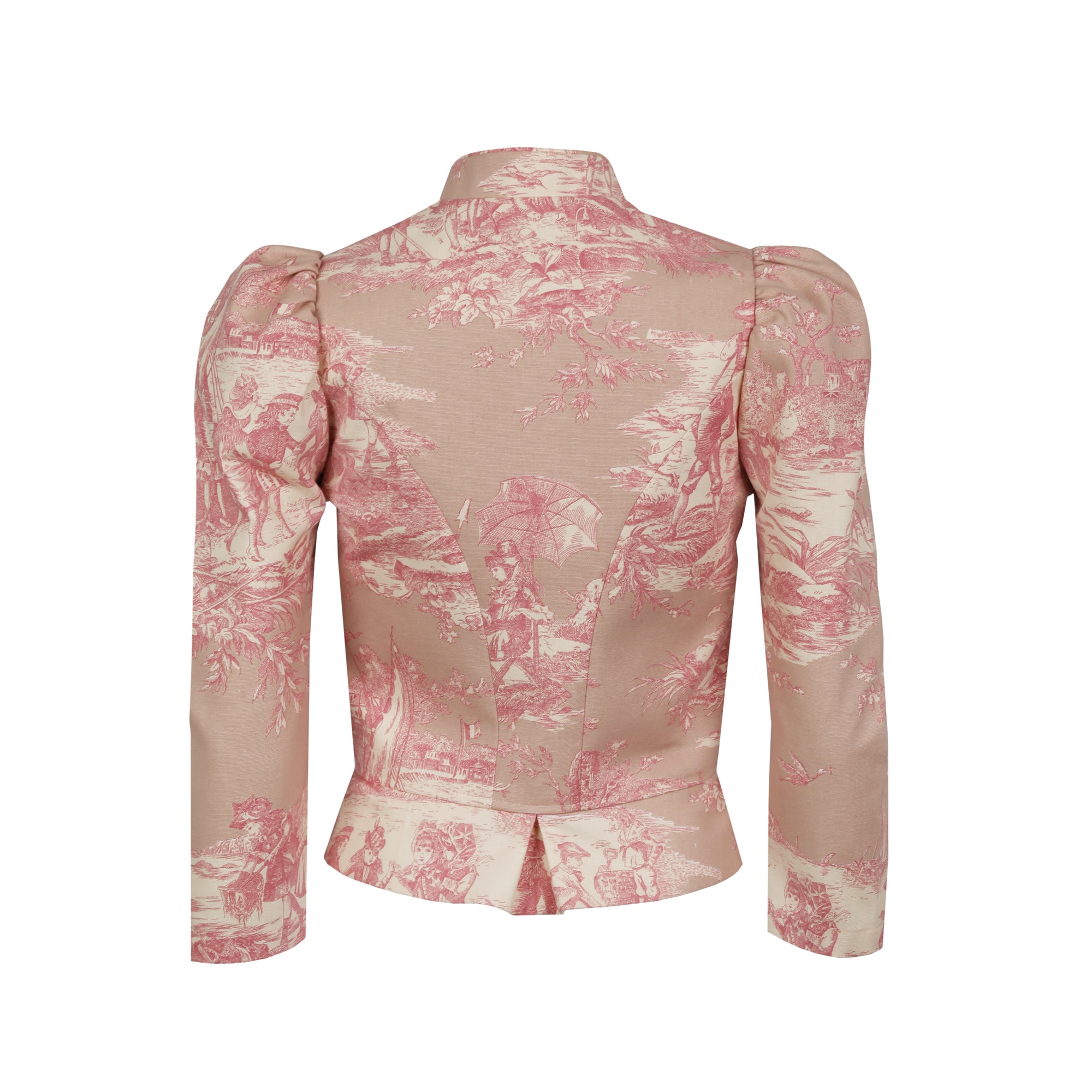 Dirndl Jacke mit Toile de Jouy Stoff Muster in Altrosa