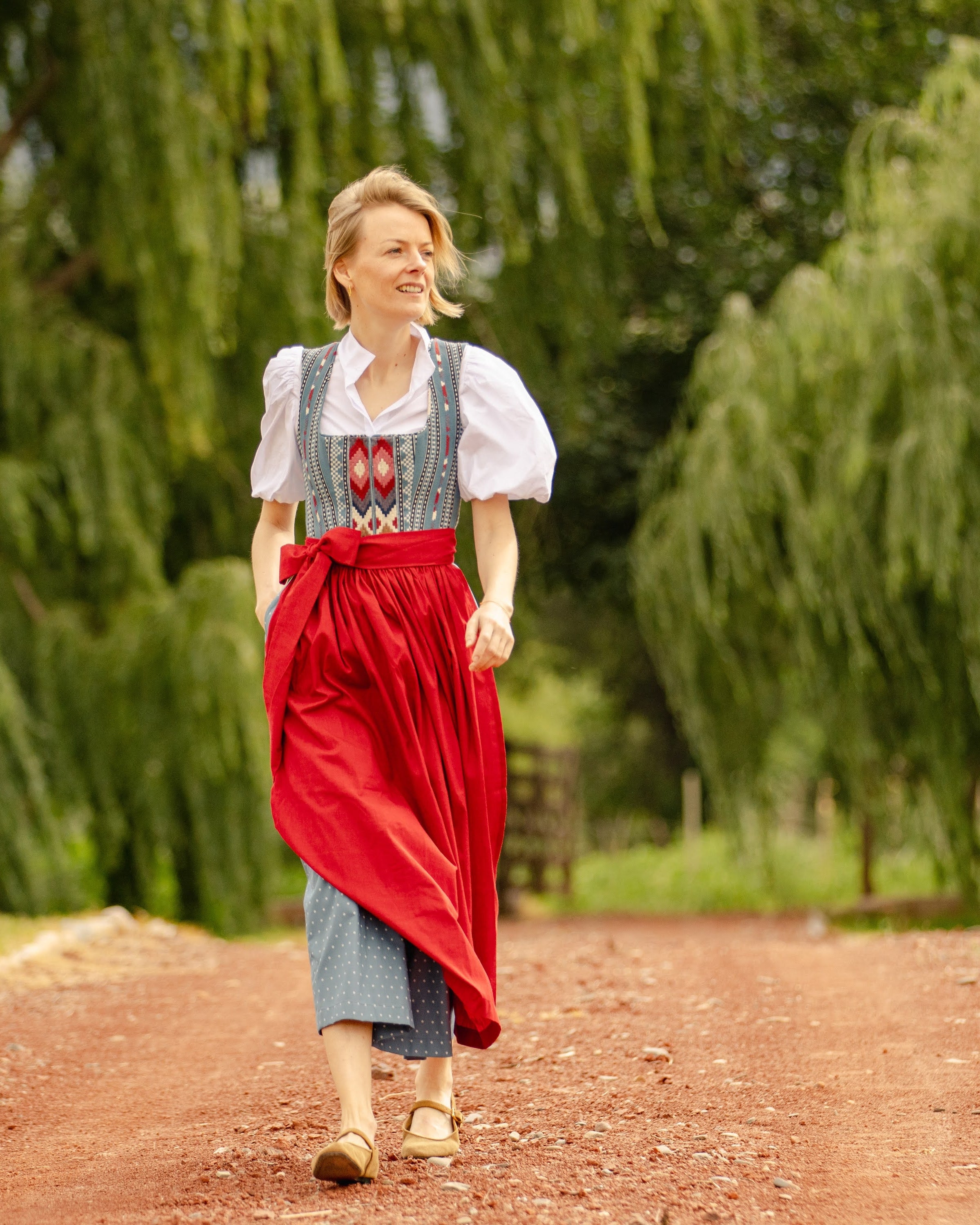 Dirndl Manuel Canovas Stoffe Ikat Baumwolle